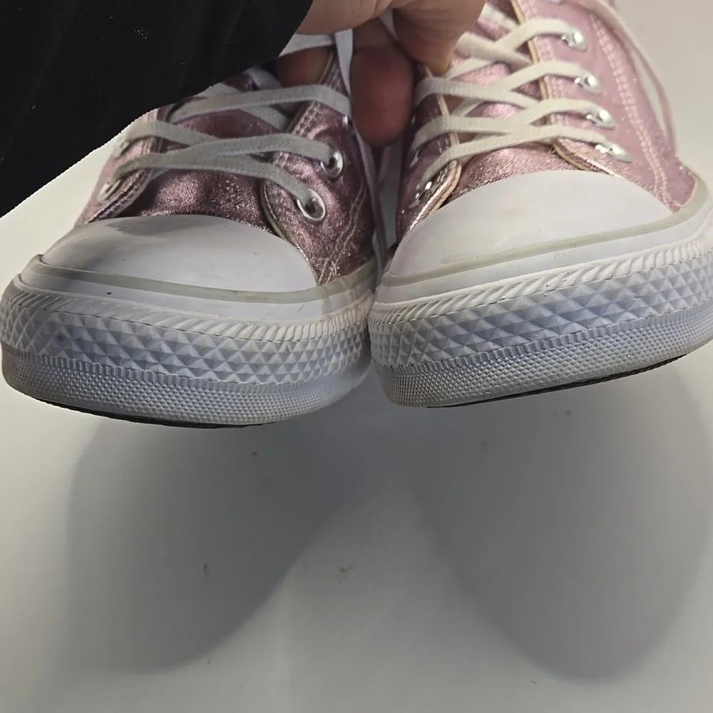 Converse AllStar Lux Mid Hidden Hi Top Wedge Heel Sneakers Metallic Fuschia Sz 9